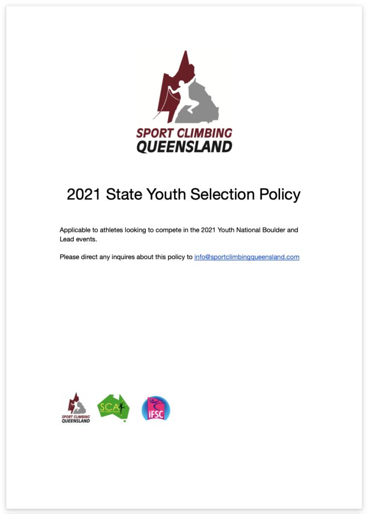 State Youth Team Selection Policy